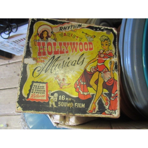 100 - LARGE BOX OF FILM REELS