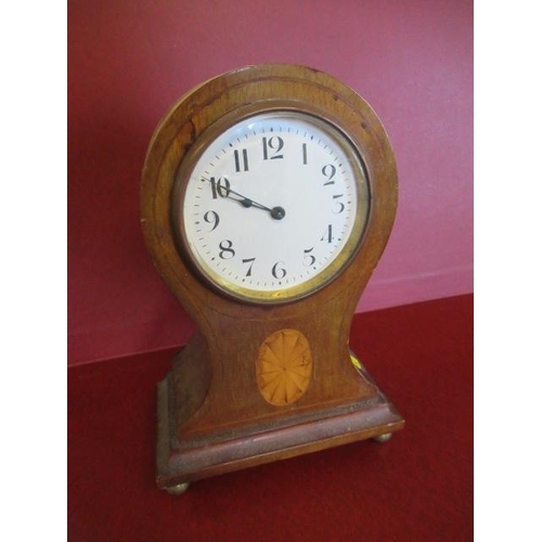 5 - EDWARDIAN MANTEL CLOCK WITH KEY