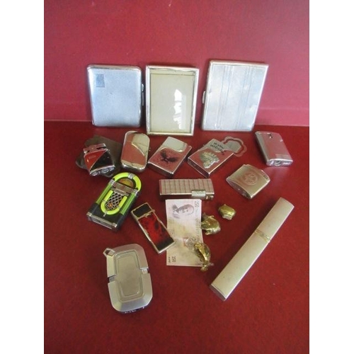 51 - BAG OF CIGARETTE LIGHTERS AND CIGARETTE CASES ETC