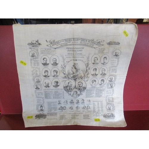 56 - HANDKERCHIEF COMMEMORATING QUEEN VICTORIA