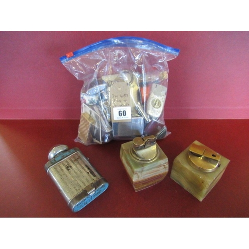 60 - BAG OF CIGARETTE LIGHTERS ETC