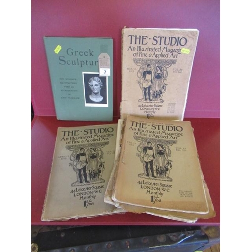 7 - QUANTITY OF STUDIO MAGAZINES (1913-1916) AND A BOOK ON GREEK SCULPTURE