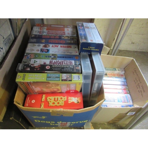 TWO BOXES OF VHS TAPES