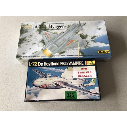 325 - heller ja37 jaktviggen & vampire 1/72