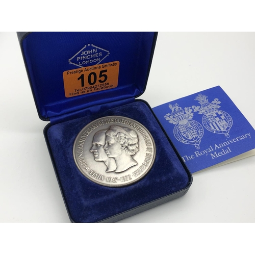 105 - silver royal anniversary medal