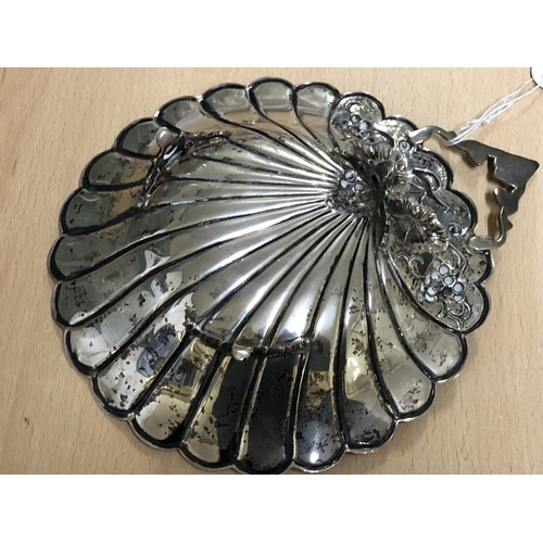 26 - silver plated shell dish