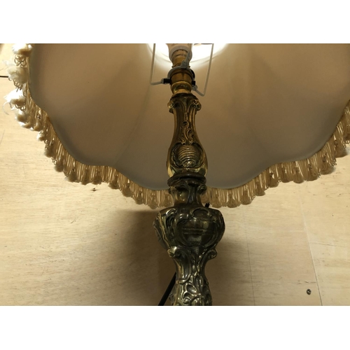 30 - large brass based table lamp 31