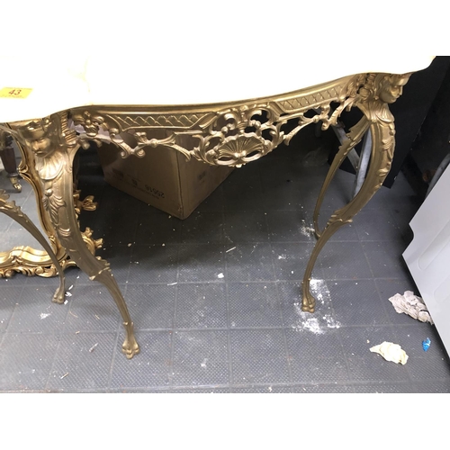 43 - brass and onyx console table 40