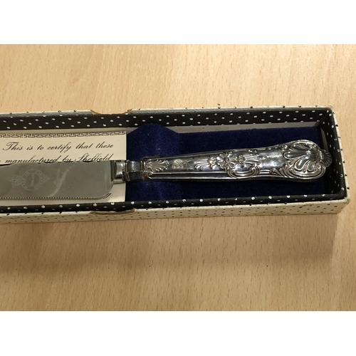 9 - sterling silver handled cake knife boxed