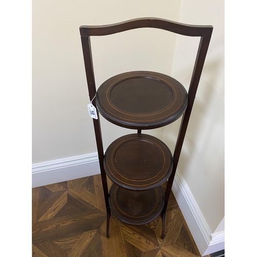 10 - Sandwich or cake stand ideal for afternnon tea measures approx 89cm tall