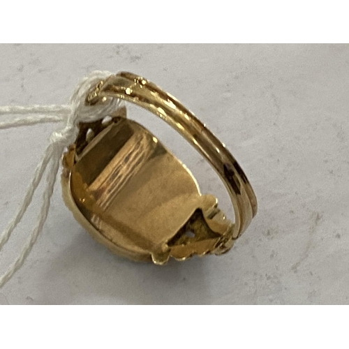 100 - stunning georgian mourning ring in outstanding condition for the age. Stones are thought to be jet a... 