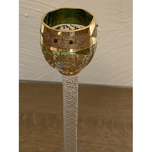 127 - Gilded moser liquer glass circa 1891 6 1/4