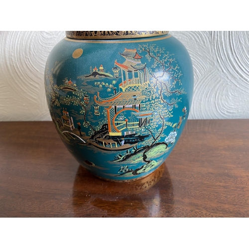 140 - oriental decorated large carlton ware ginger jar