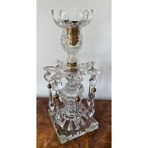 154 - Stunning cut glass georgian candlestick