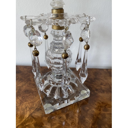 154 - Stunning cut glass georgian candlestick