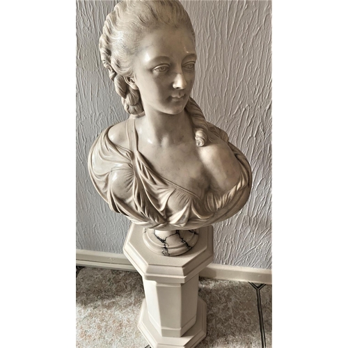 178 - madame du barry bust by augustin pajou c1773. a fantastic period female marble bust sculpture of mad... 