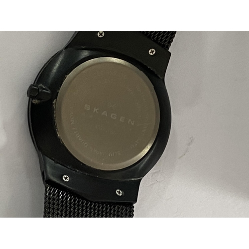 18 - Skagen titanium watch in excellent condition and in the original box