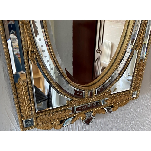 184 - large decorative mirror which is a stunning design