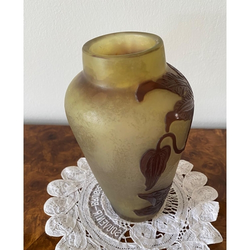 191 - galle cameo glass small vase 6 3/4