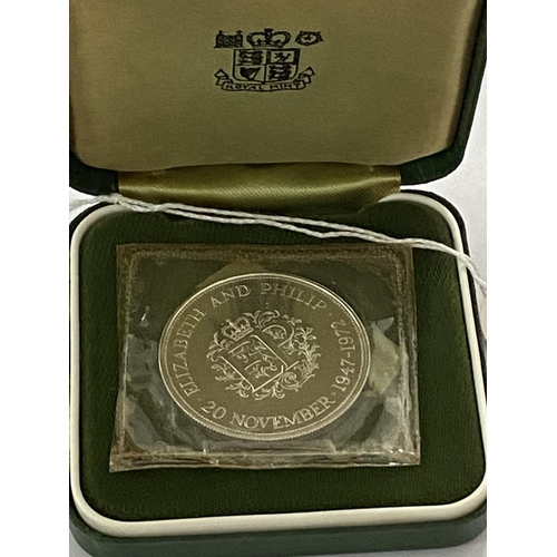 2 - queen elizabeth and prince philip proof coin in case