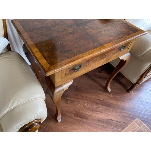 218 - Victorian walnut table with drawer 29