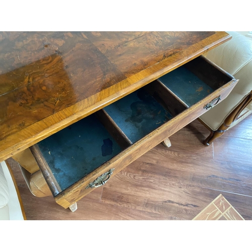 218 - Victorian walnut table with drawer 29