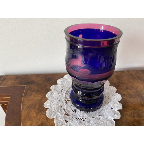 220 - Purple studio cameo glass 6