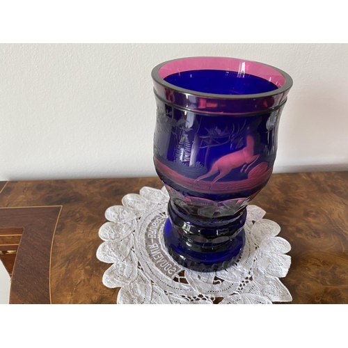 220 - Purple studio cameo glass 6