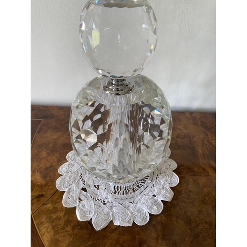 239 - Modern crystal scent bottle extremley heavy 8.5