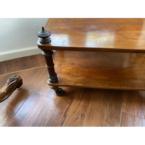 243 - victorian mahogony etagere canterbury coffee table. 19th century 17