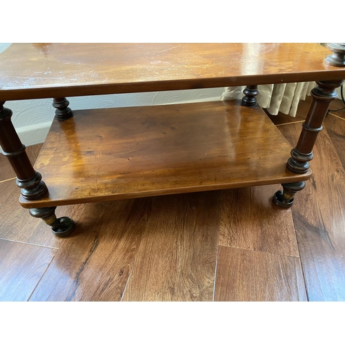 243 - victorian mahogony etagere canterbury coffee table. 19th century 17