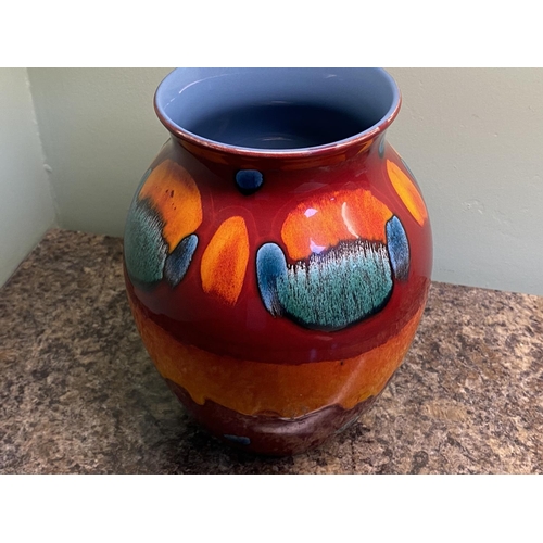 272 - large poole vase abstract with vibrant colours approx 8