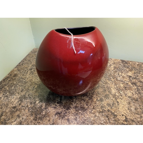 274 - medium sized poole purse vase abstract with vibrant colours approx 7.5