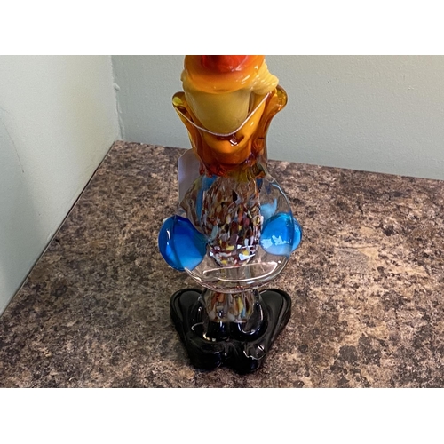 288 - murano glass clown with orange hat 9