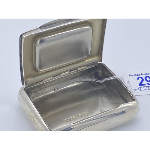 297 - stunning sterling silver snuff and tobacco tin 138.85g