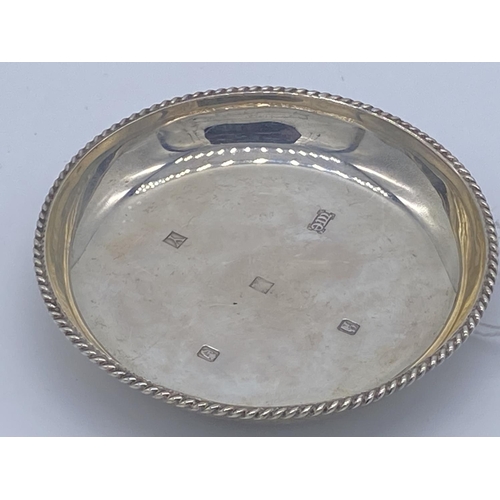 302 - sterling silver pin tray dublin marked 45.5g