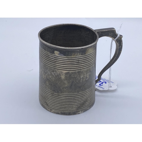 341 - sterling silver georgian tankard 137.2g