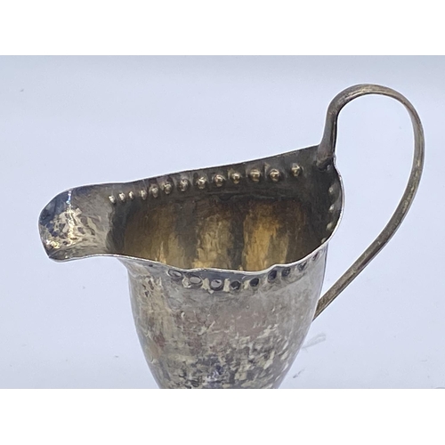 356 - georgian sterling silver cream jug 65.1g