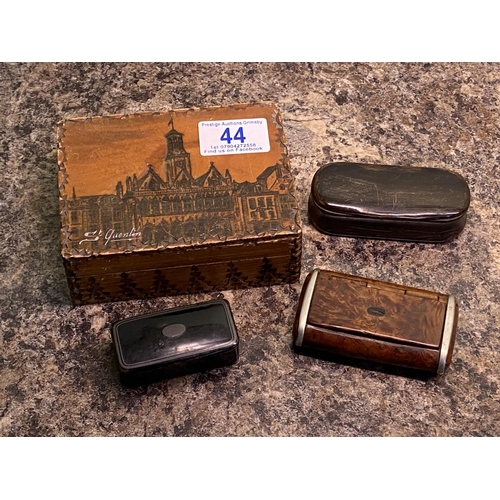 44 - antique small wooden box collection