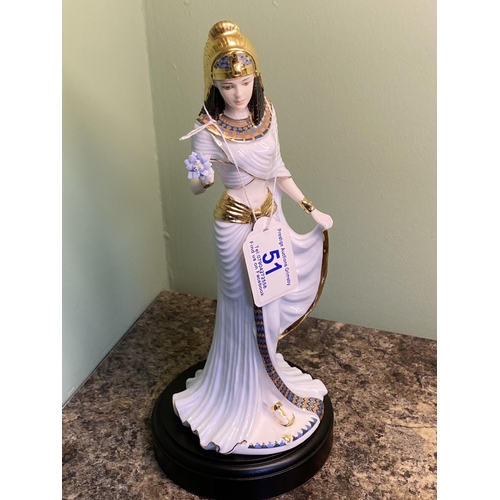 51 - coalport cleopatra figurine boxed with certificate