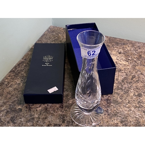 62 - stuart crystal posy vase boxed