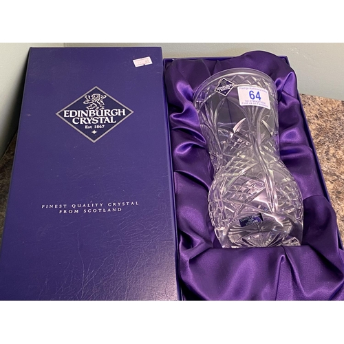 64 - edinburugh crystal vase boxed