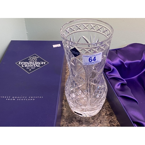 64 - edinburugh crystal vase boxed