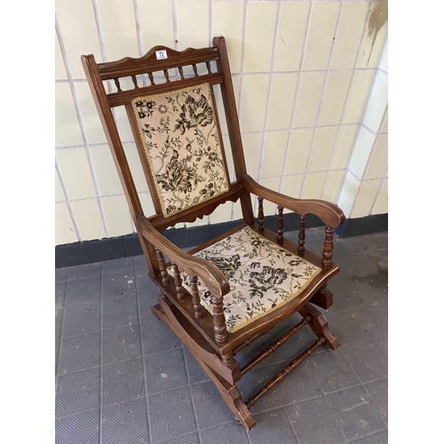 73 - american rocking chair in very good order appx 20