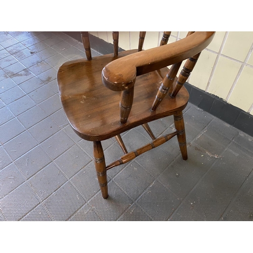 74 - Old wooden captains chair 26