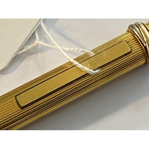 81 - Authentic Vintage Cartier vendome oval Gold Plated  Pen in good condition and boxed