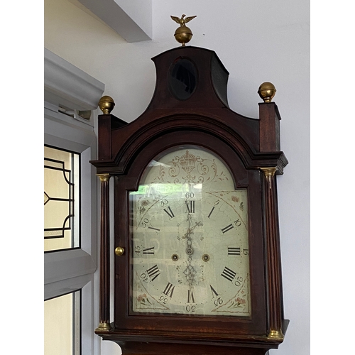 68 - Grandfather clock in great working order with pagoda top