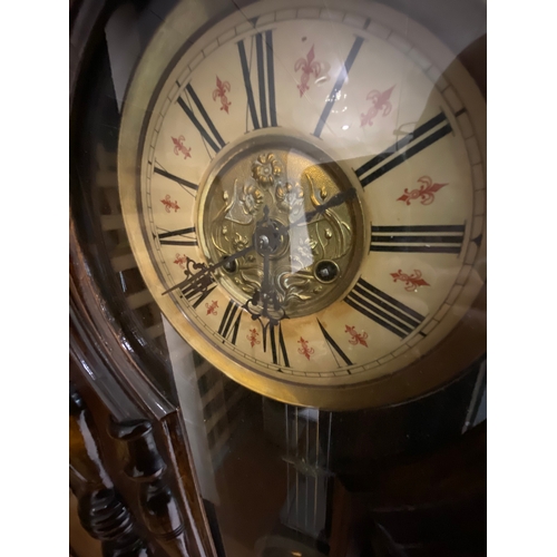 11 - Vienna spring clock in stunning condition and good working order measures approx 133cm tall