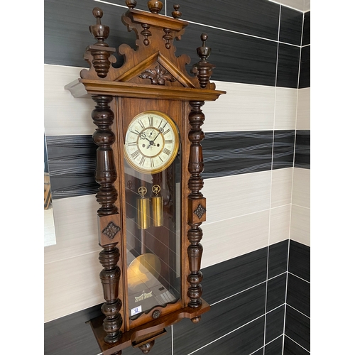 12 - Gustav Becker Double weight vienna clock in stunning condition and great working order