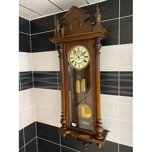 13 - Gustav Becker Double weight vienna clock in stunning condition and was in good working order. May ne... 